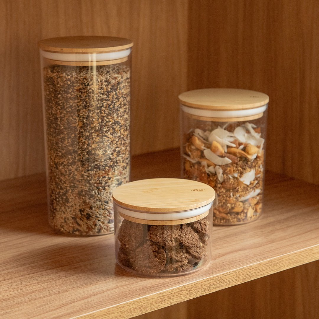 Airtight Orna Unique Round Jar Kit 3 pieces Keep Line