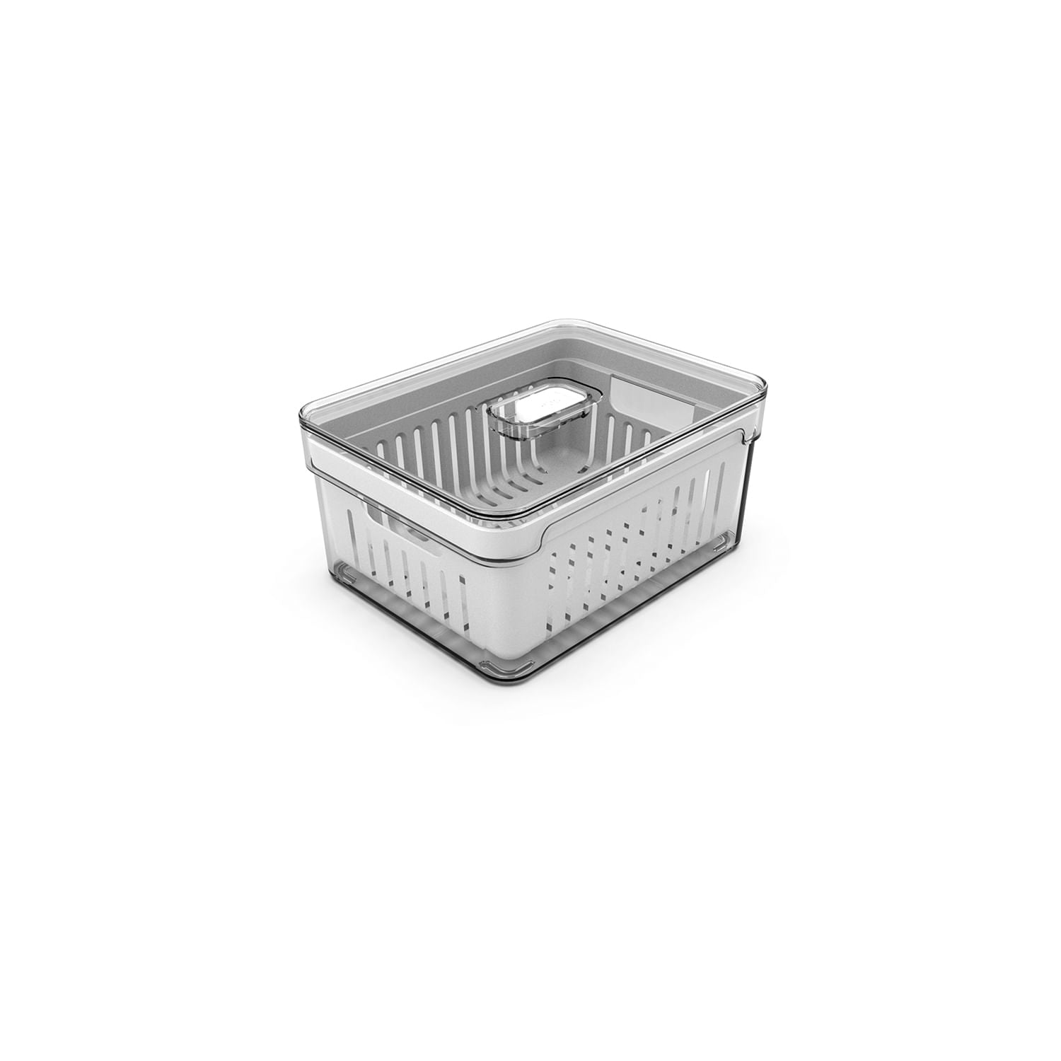 Refrigerator Organizer with Basket Orna Unique 2.2L Clear Fresh Line