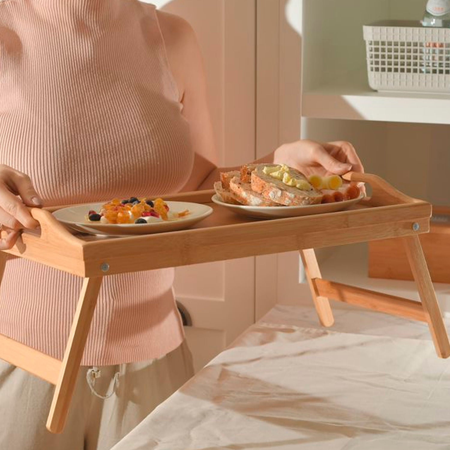 Orna Unique Breakfast in Bed Tray with Handles Sense Line