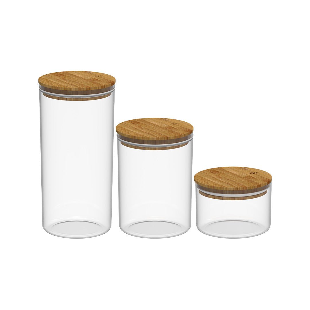 Airtight Orna Unique Round Jar Kit 3 pieces Keep Line