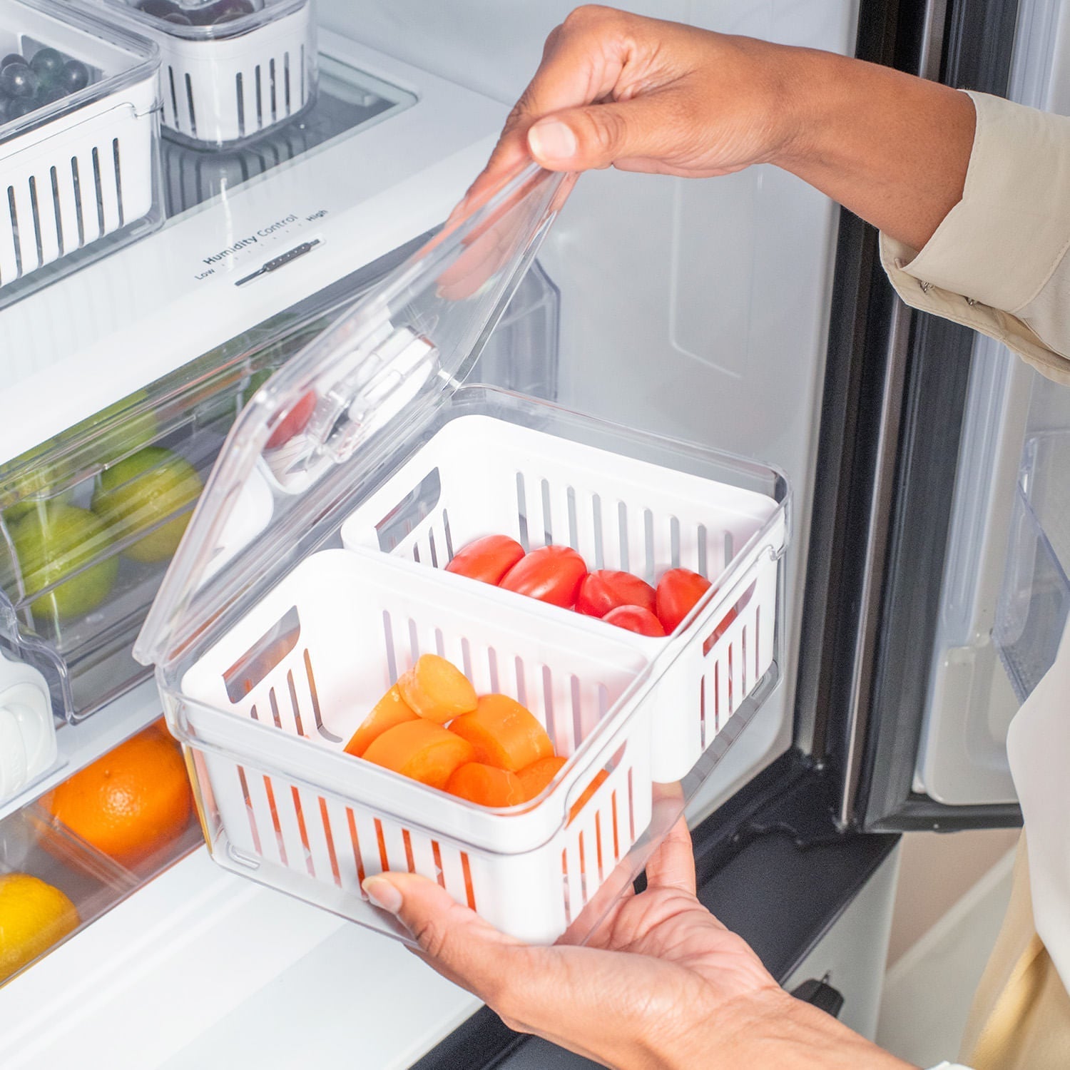 Double Basket Organizer Orna Unique 2.2L Clear Fresh Line