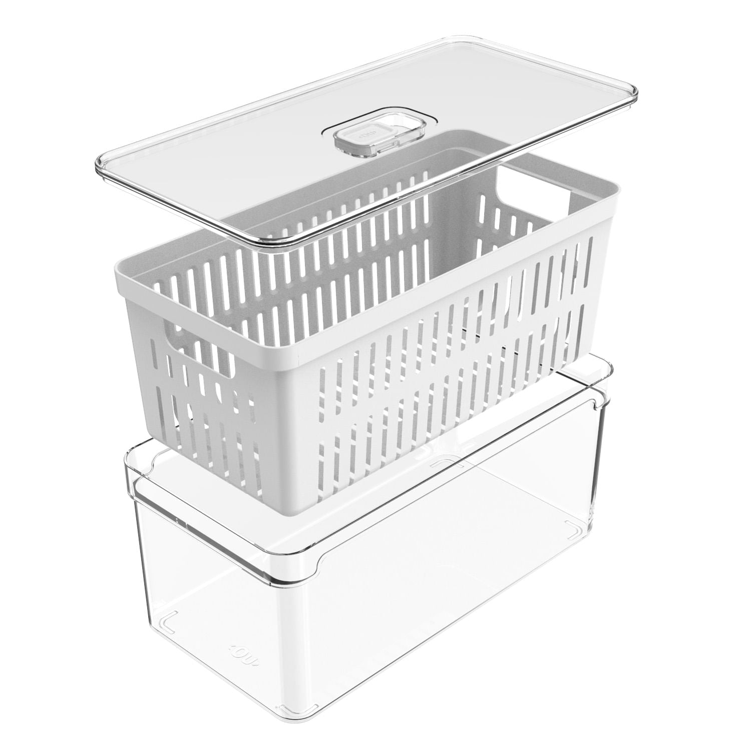 Refrigerator Organizer with Basket Orna Unique 5L Clear Fresh Line