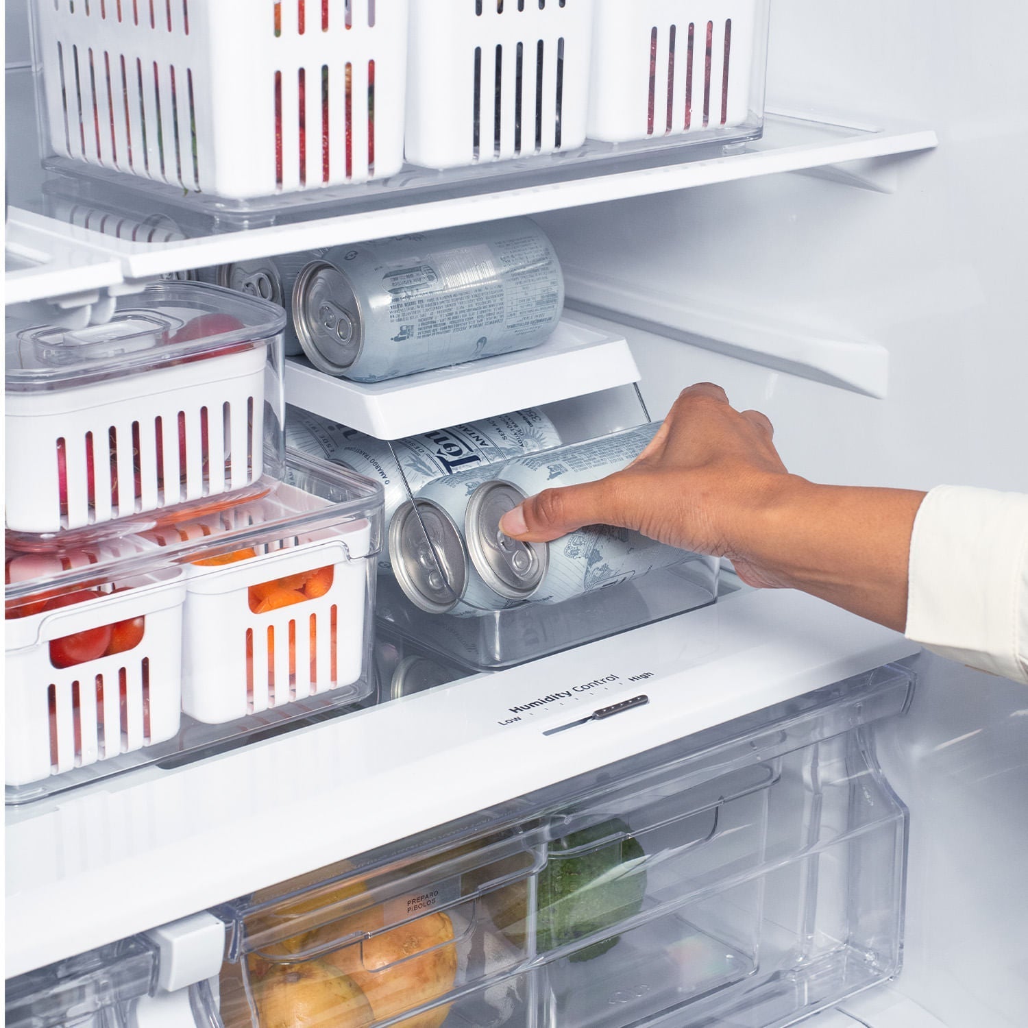 Orna Unique Can Organizer 9 Cans Clear Fresh Line