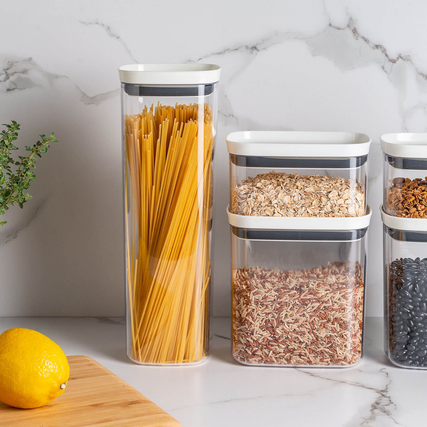 Airtight Organizer Orna Unique Jar 2L Block Line