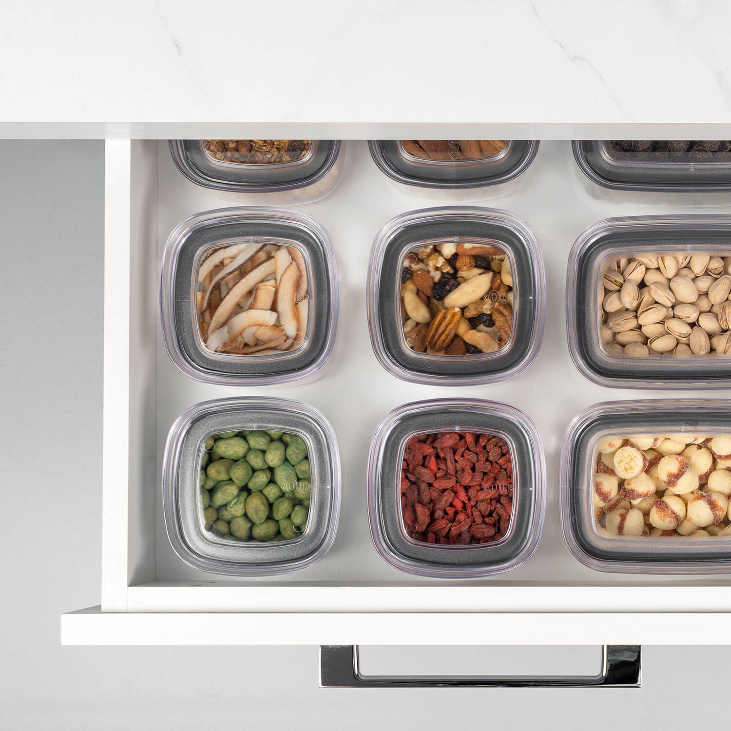 Airtight Organizer Orna Unique Jar 450ml Block Line