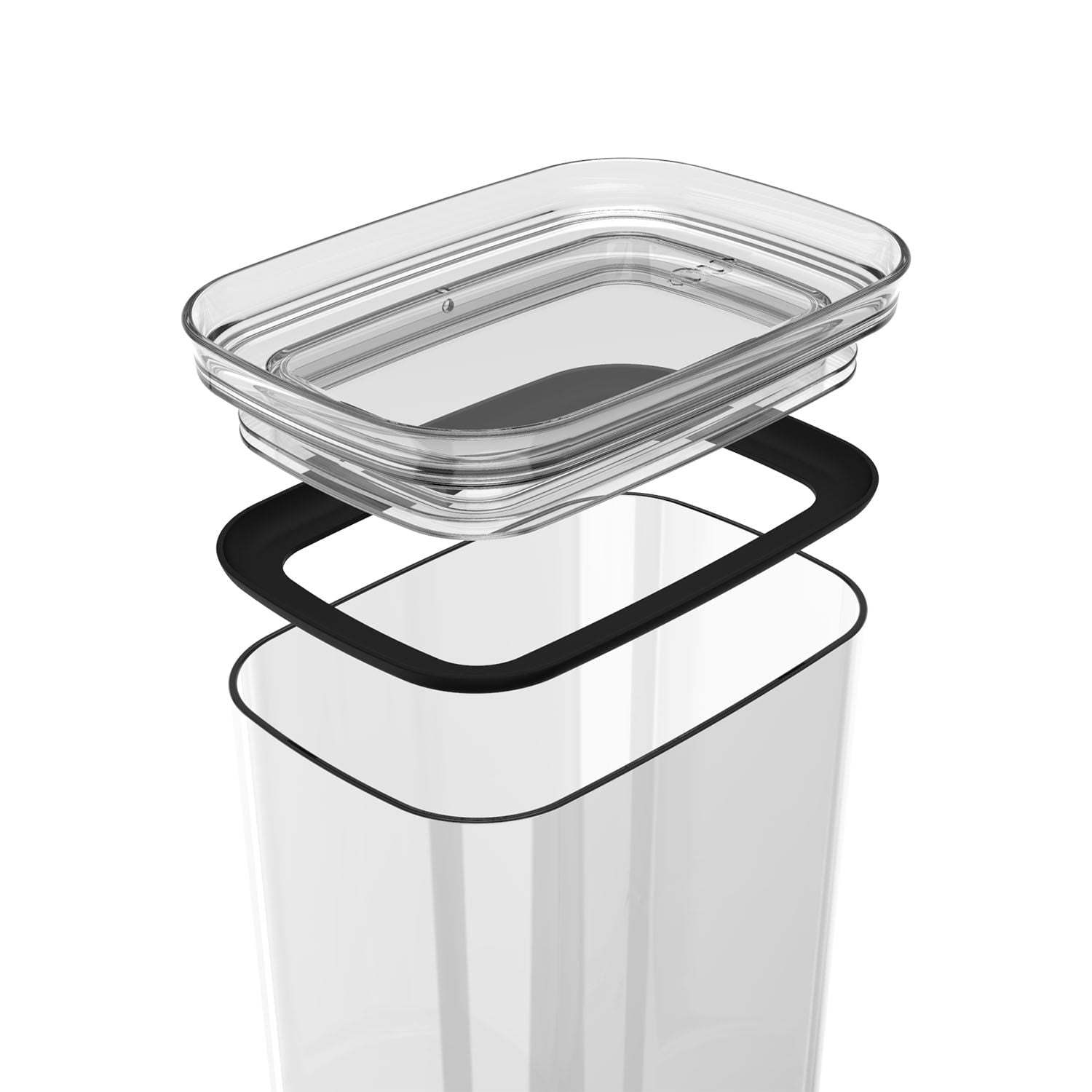 Airtight Rectangular Organizer Orna Unique Jar 1.5L Block Line